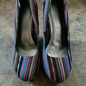 Fun Colorful Wedge Shoes